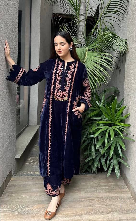 Regal Velvet Ensemble Velvet Suit Set