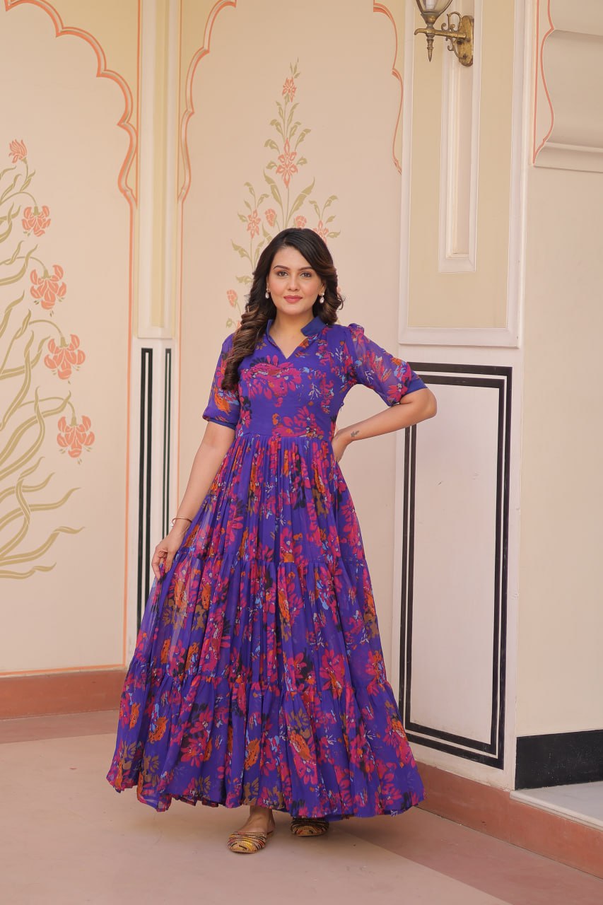 Prisha Blossom and Breeze Readymade Fully Flair Gown