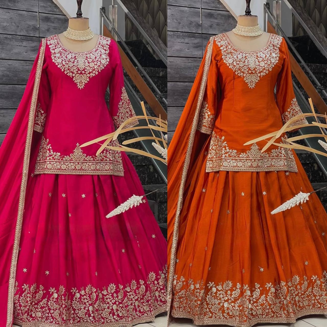 Rang Mahal Classic Short Kurti Lehenga Set