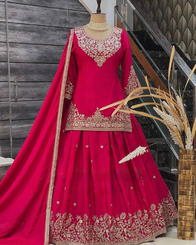 Rang Mahal Classic Short Kurti Lehenga Set