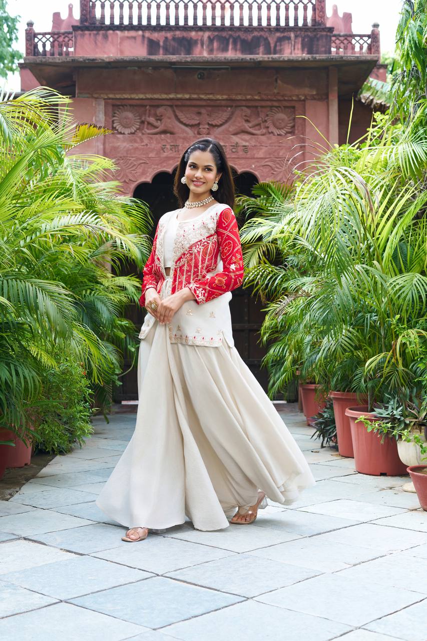 Siya New Festival badhrej koti & Plazza With choli