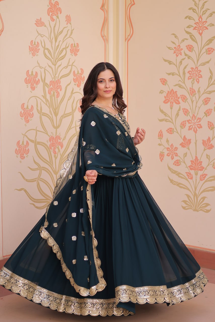 Jashn-e-Jaam Gold Embroidery Gown