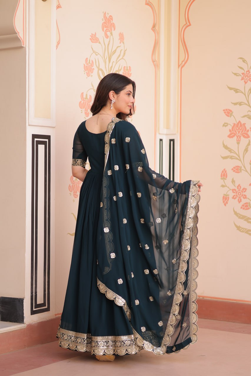 Jashn-e-Jaam Gold Embroidery Gown