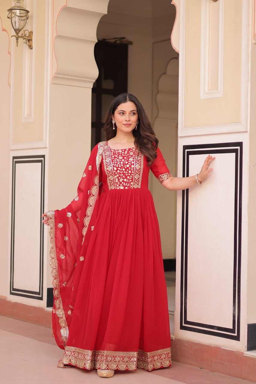 Jashn-e-Jaam Gold Embroidery Gown