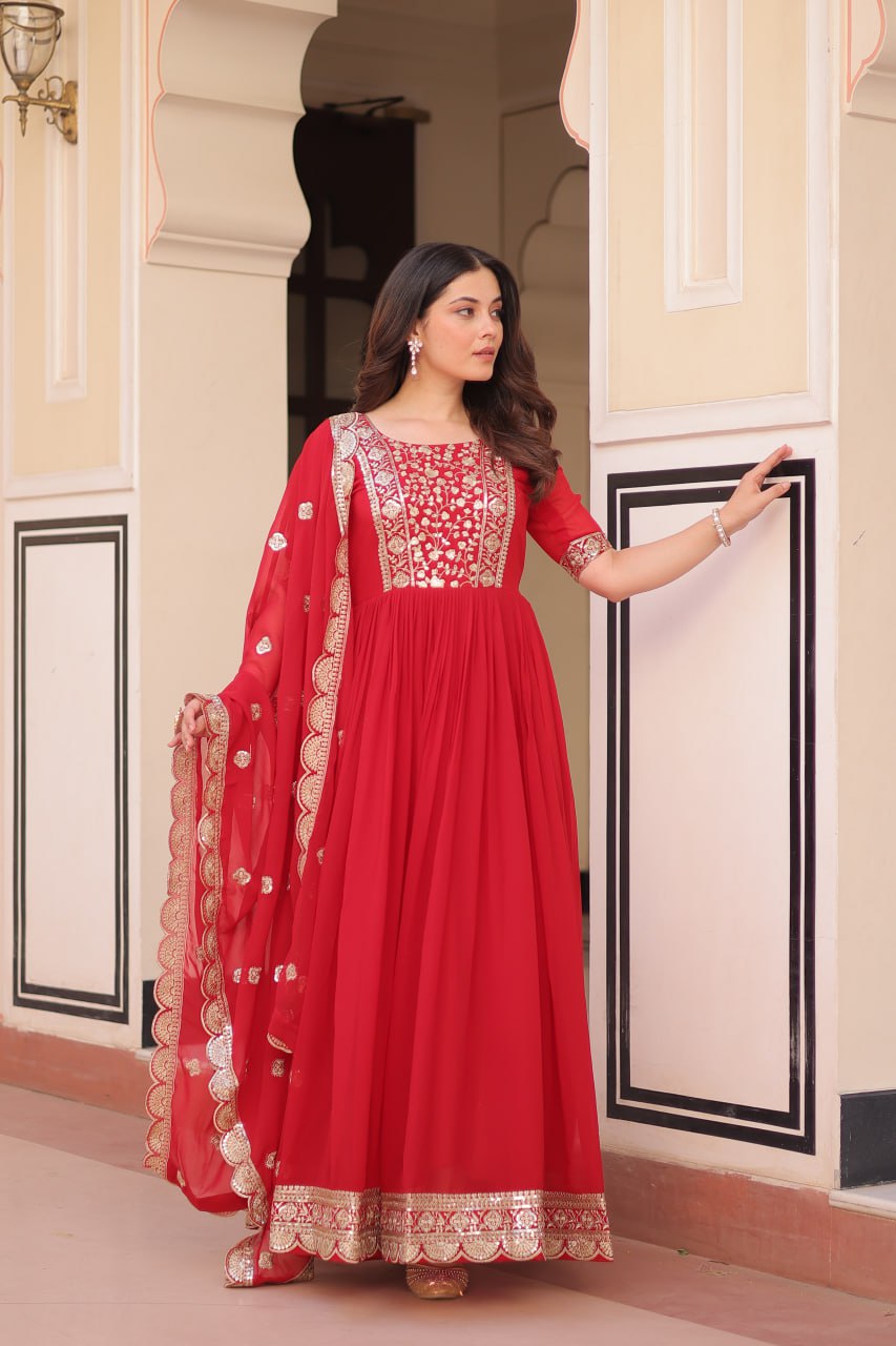 Jashn-e-Jaam Gold Embroidery Gown