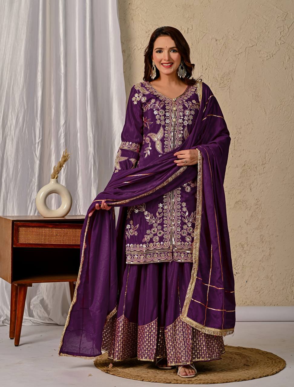 Purple Majesty Royal Embroidery Designer Patiala Suit