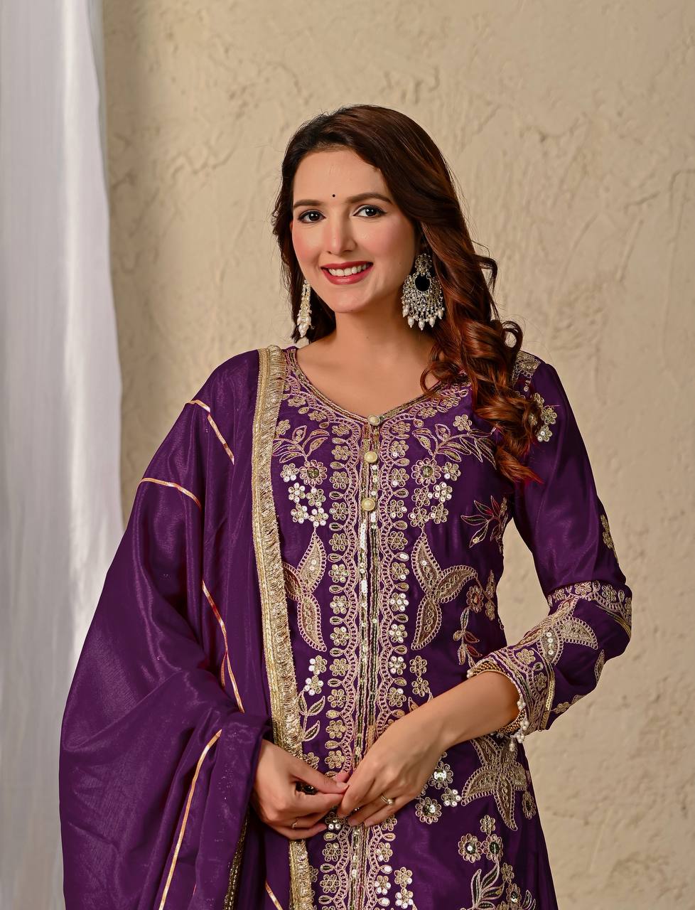 Purple Majesty Royal Embroidery Designer Patiala Suit