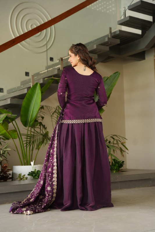 Amaira Rich Beads Embroidered Jacket Style Palazzo Suit