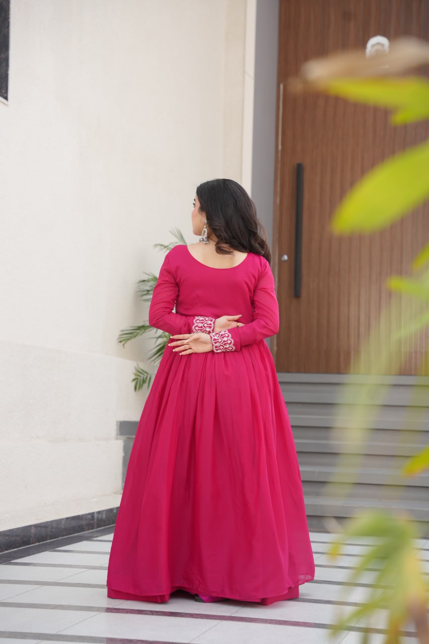 Reeva Premium Designer Double Flair Gown