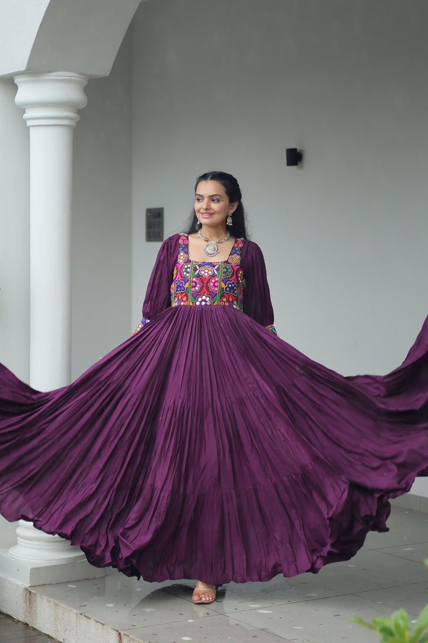 Naira Tiered Flair Anarkali Gown