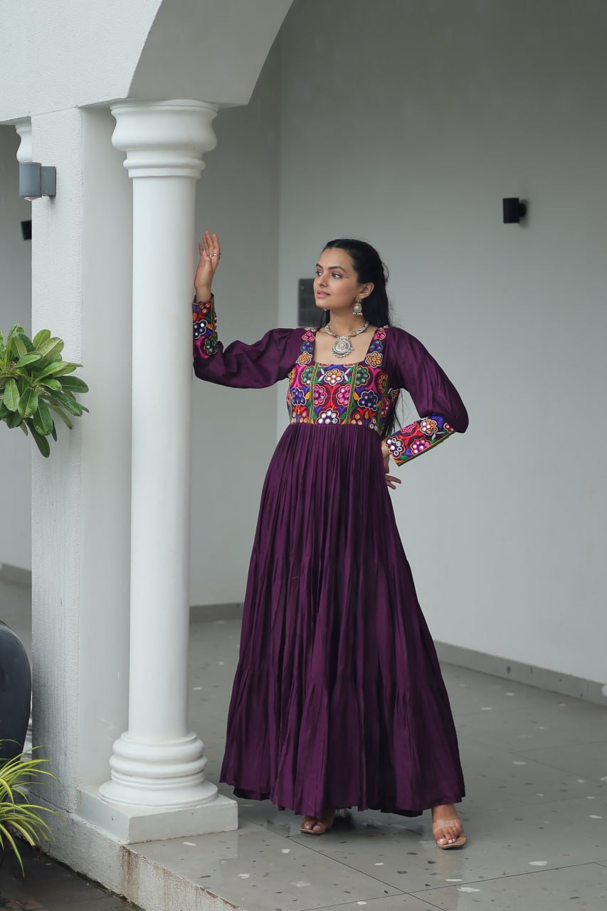 Naira Tiered Flair Anarkali Gown