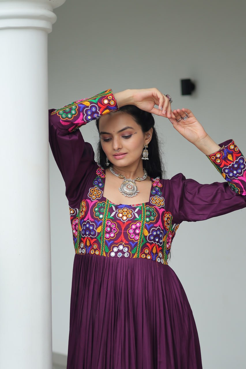 Naira Tiered Flair Anarkali Gown