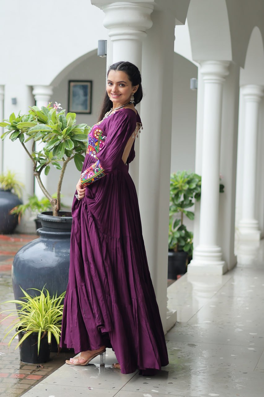 Naira Tiered Flair Anarkali Gown