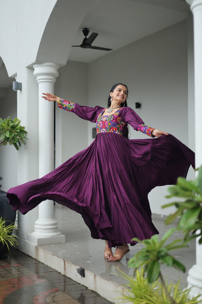Naira Tiered Flair Anarkali Gown