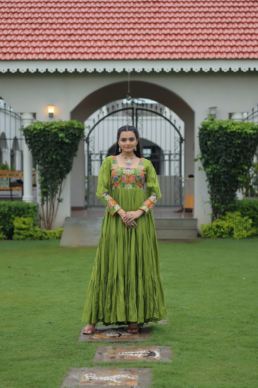 Naira Tiered Flair Anarkali Gown