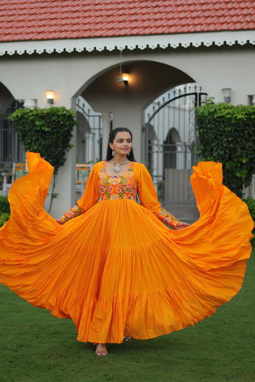 Naira Tiered Flair Anarkali Gown