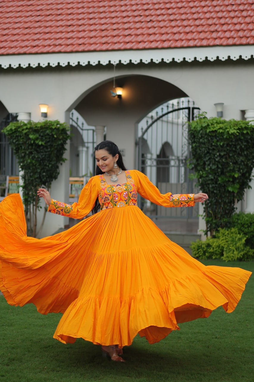 Naira Tiered Flair Anarkali Gown
