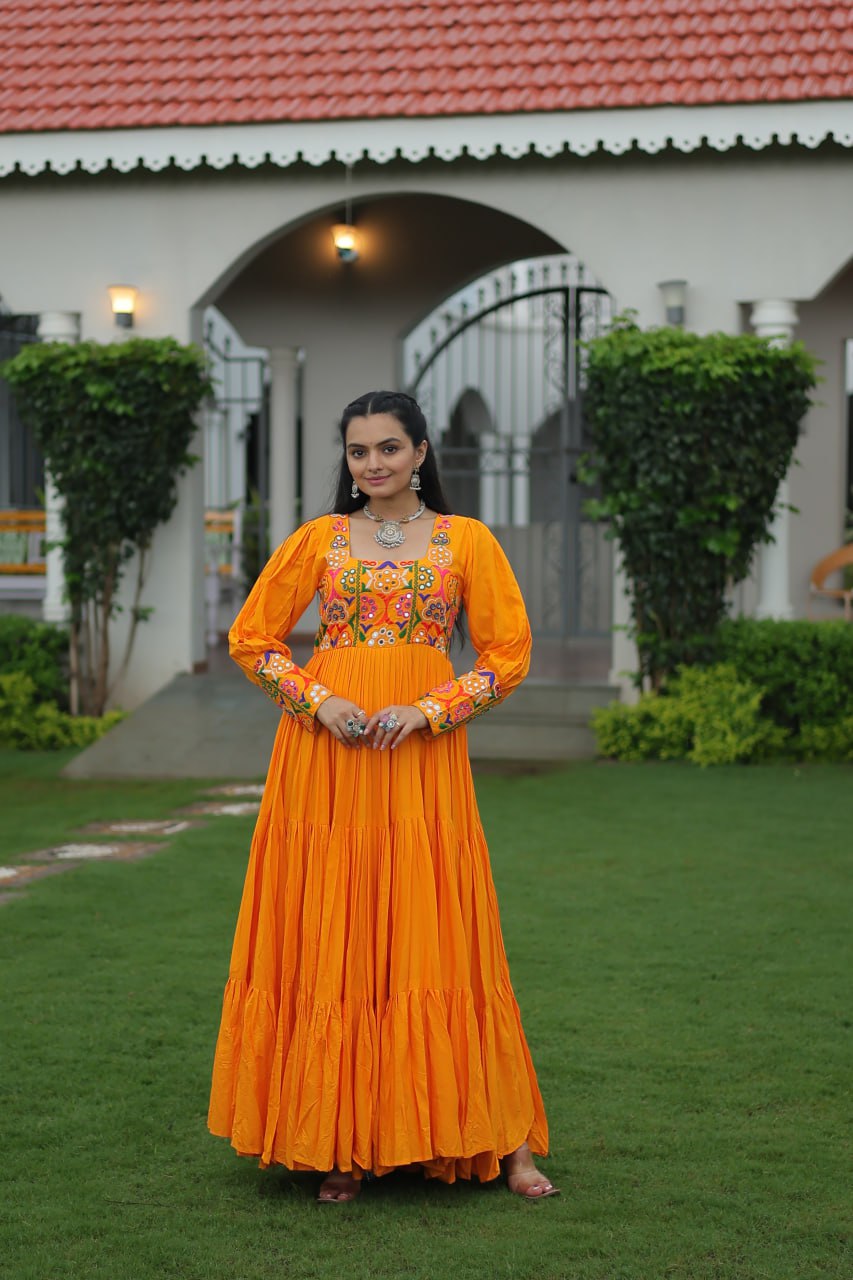 Naira Tiered Flair Anarkali Gown