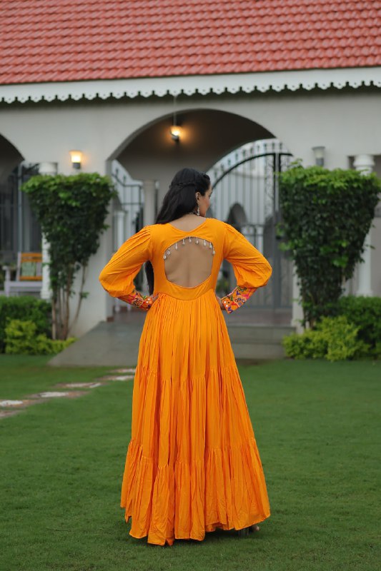 Naira Tiered Flair Anarkali Gown