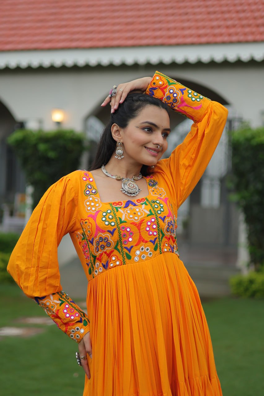 Naira Tiered Flair Anarkali Gown