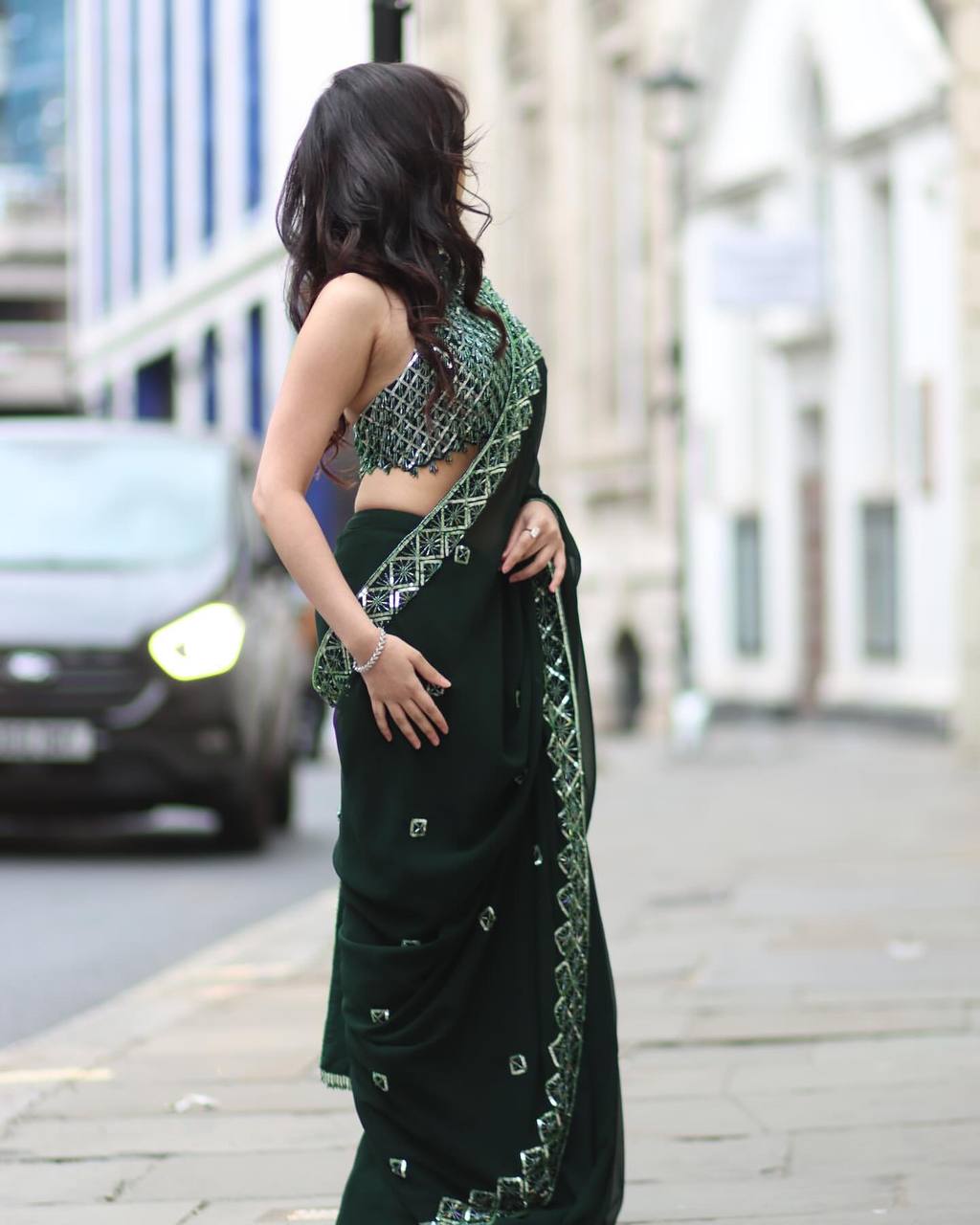 Celebrity Style Sequence Saree