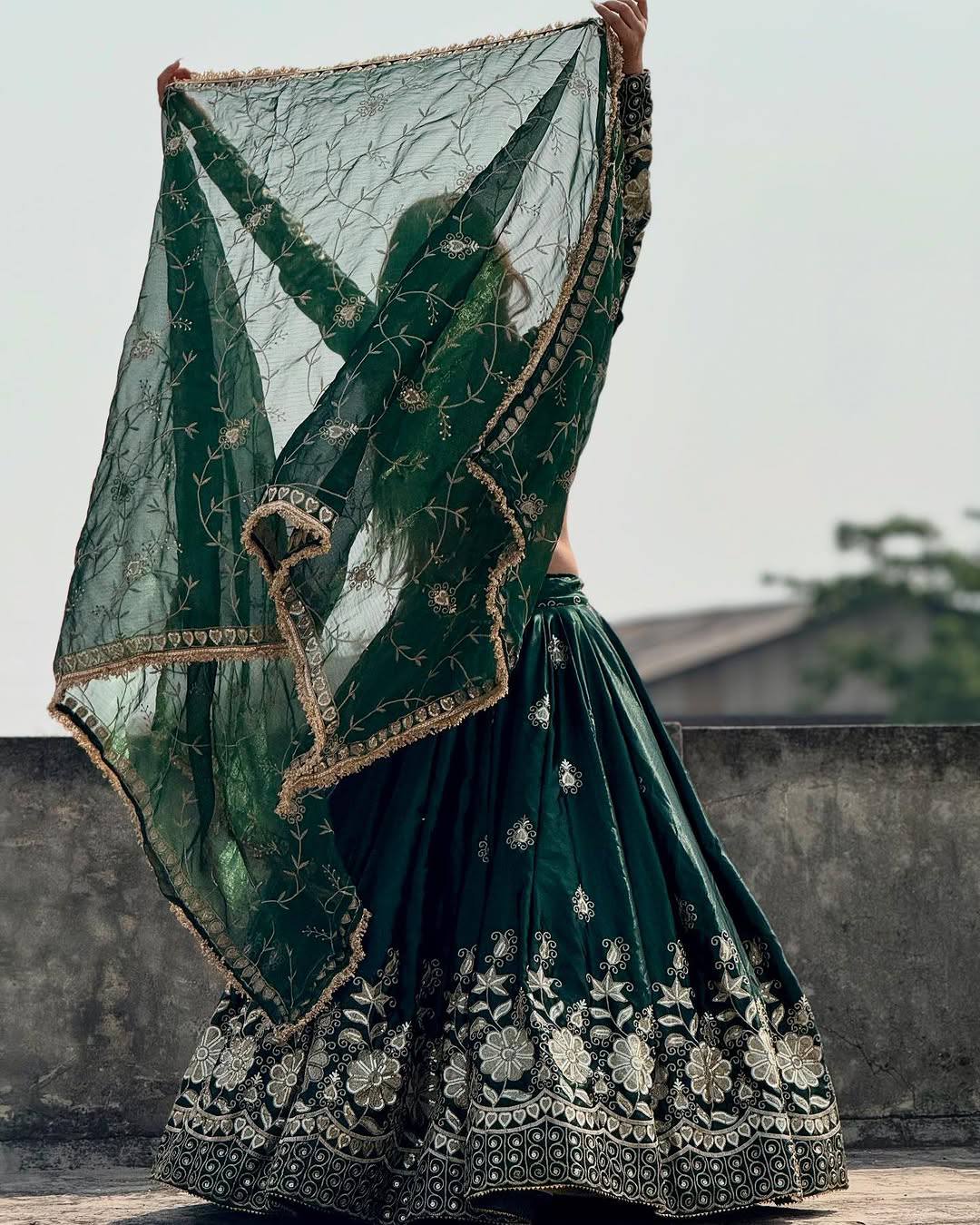 Sharvani Royal Rebellion of Raas Chinon Silk Lehenga Choli