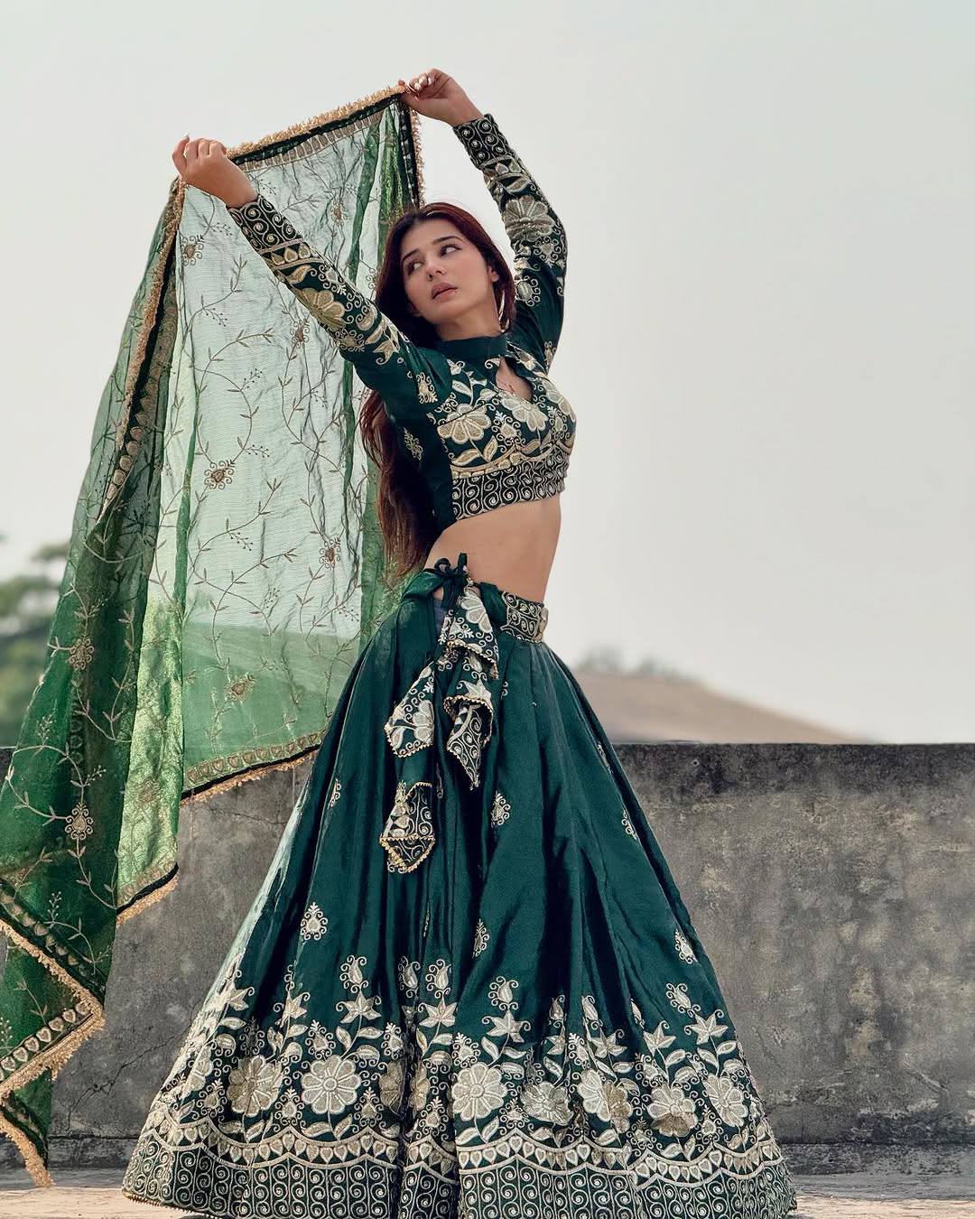 Sharvani Royal Rebellion of Raas Chinon Silk Lehenga Choli