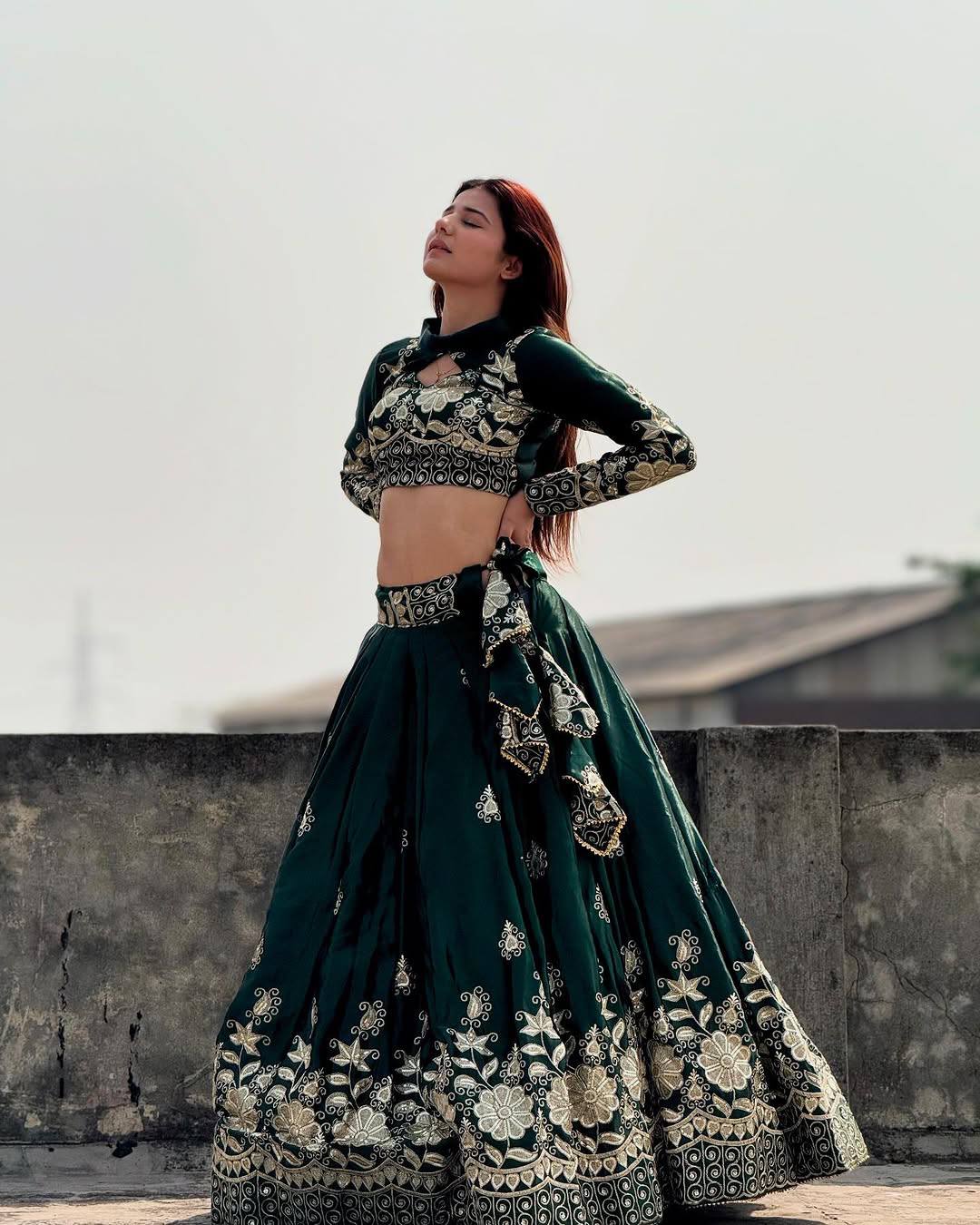 Sharvani Royal Rebellion of Raas Chinon Silk Lehenga Choli
