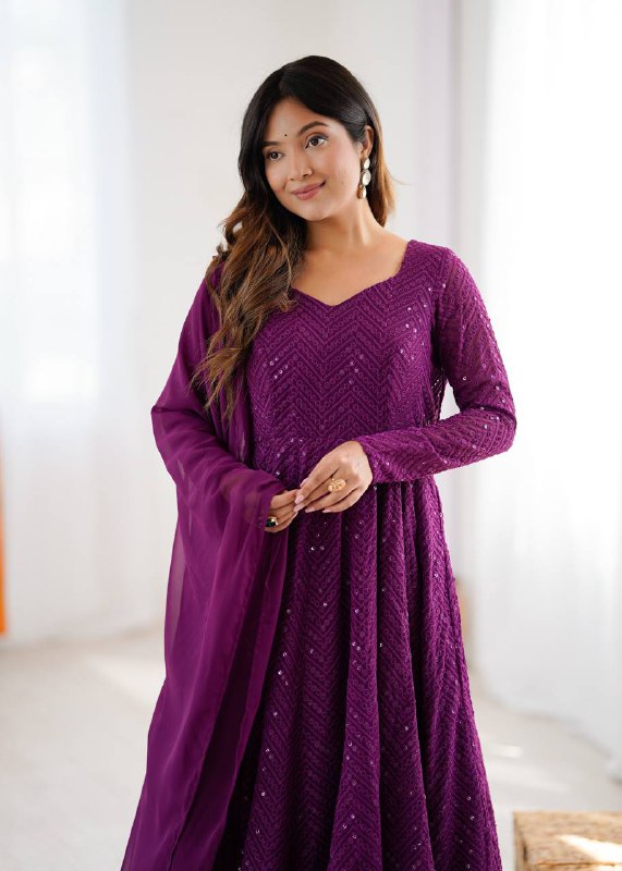 Roshni Ruffled Flared Anarkali Set
