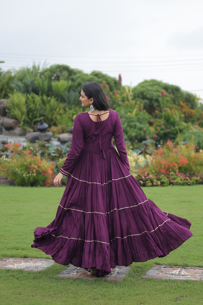 Navratri Full Flair Mirror Work with Vibrant Kutchi Embroidery Gown