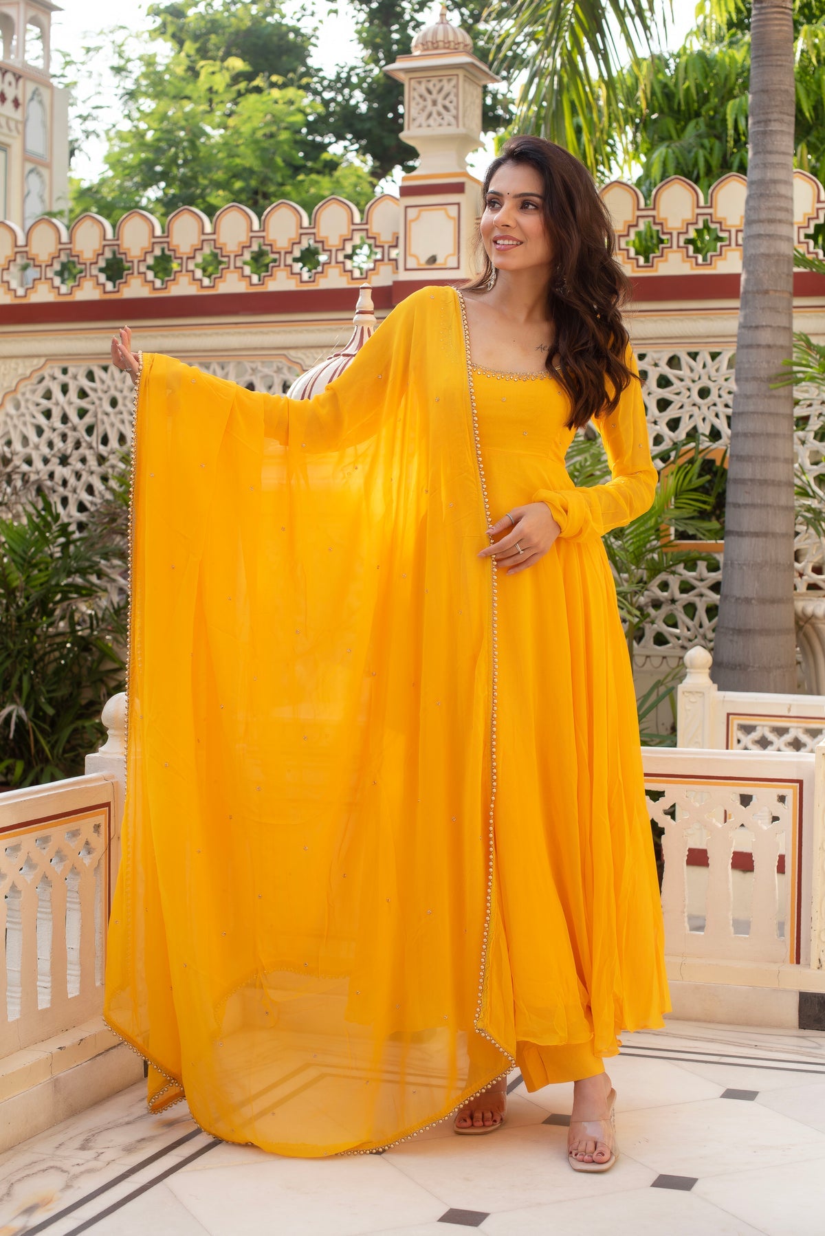 Sunshine Glow Anarkali Suit Set