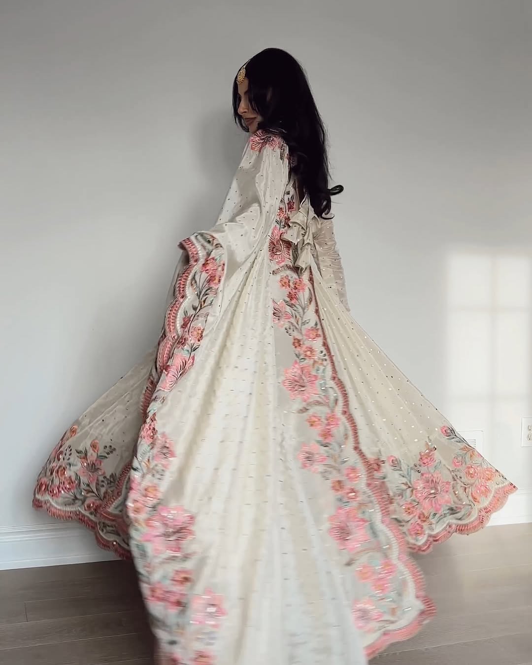 Zunaira Heritage Pure Chinon Silk Crafted Anarkali Gown