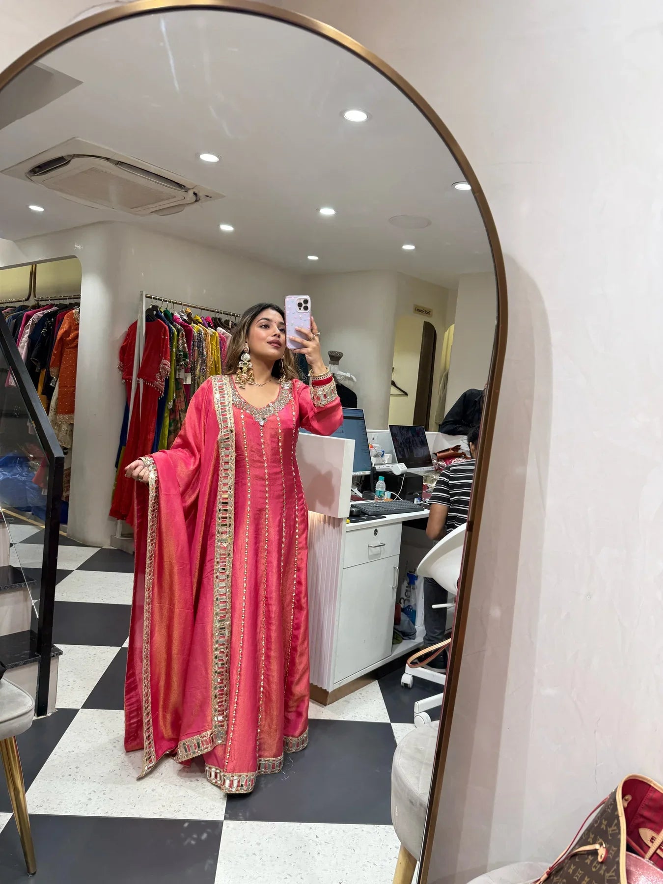 Nuha Three Piece Anarkali Set