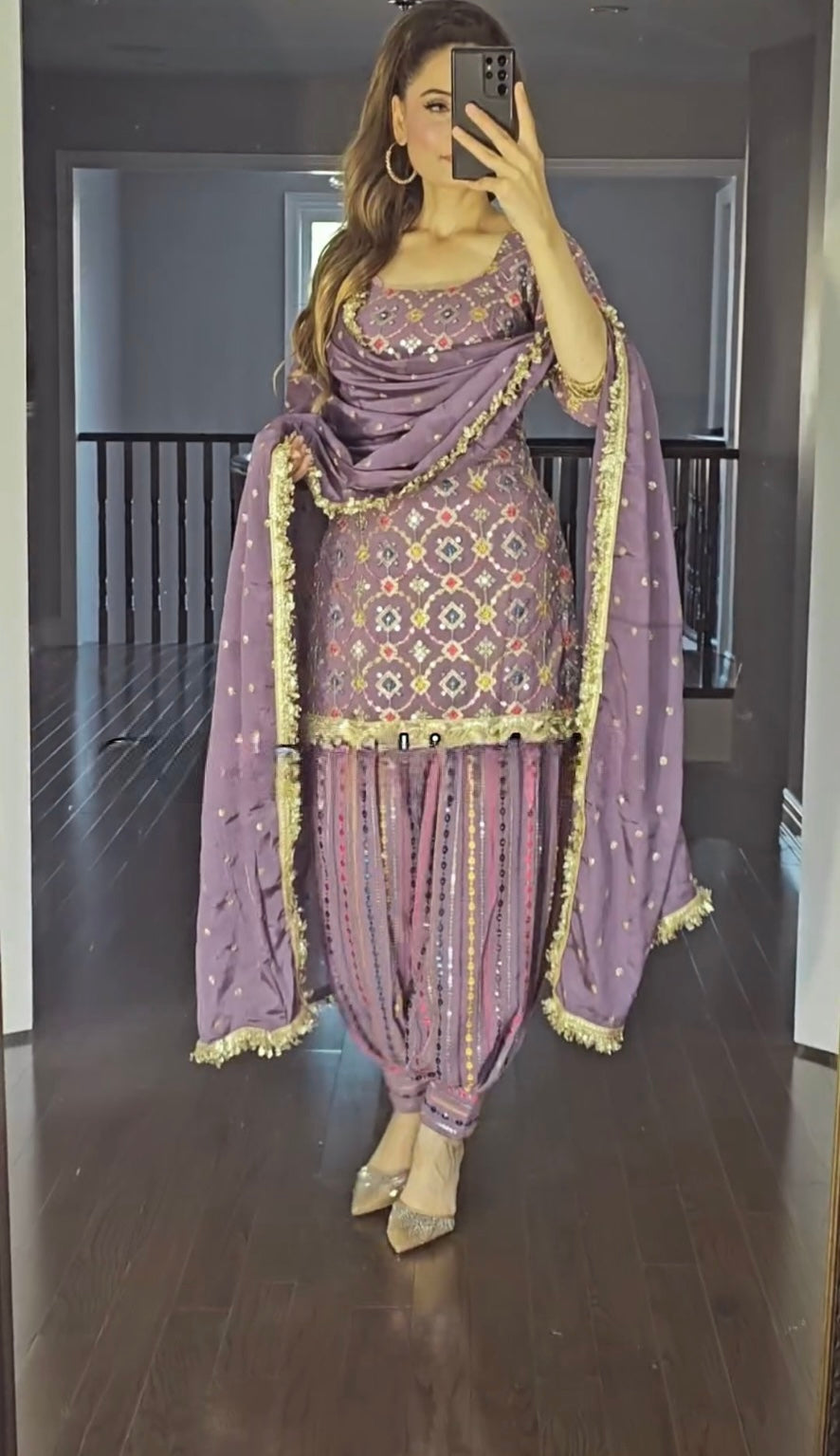 Mysha Glam Multi Colored Party Wear Designer Patiala Salwar Suit Set
