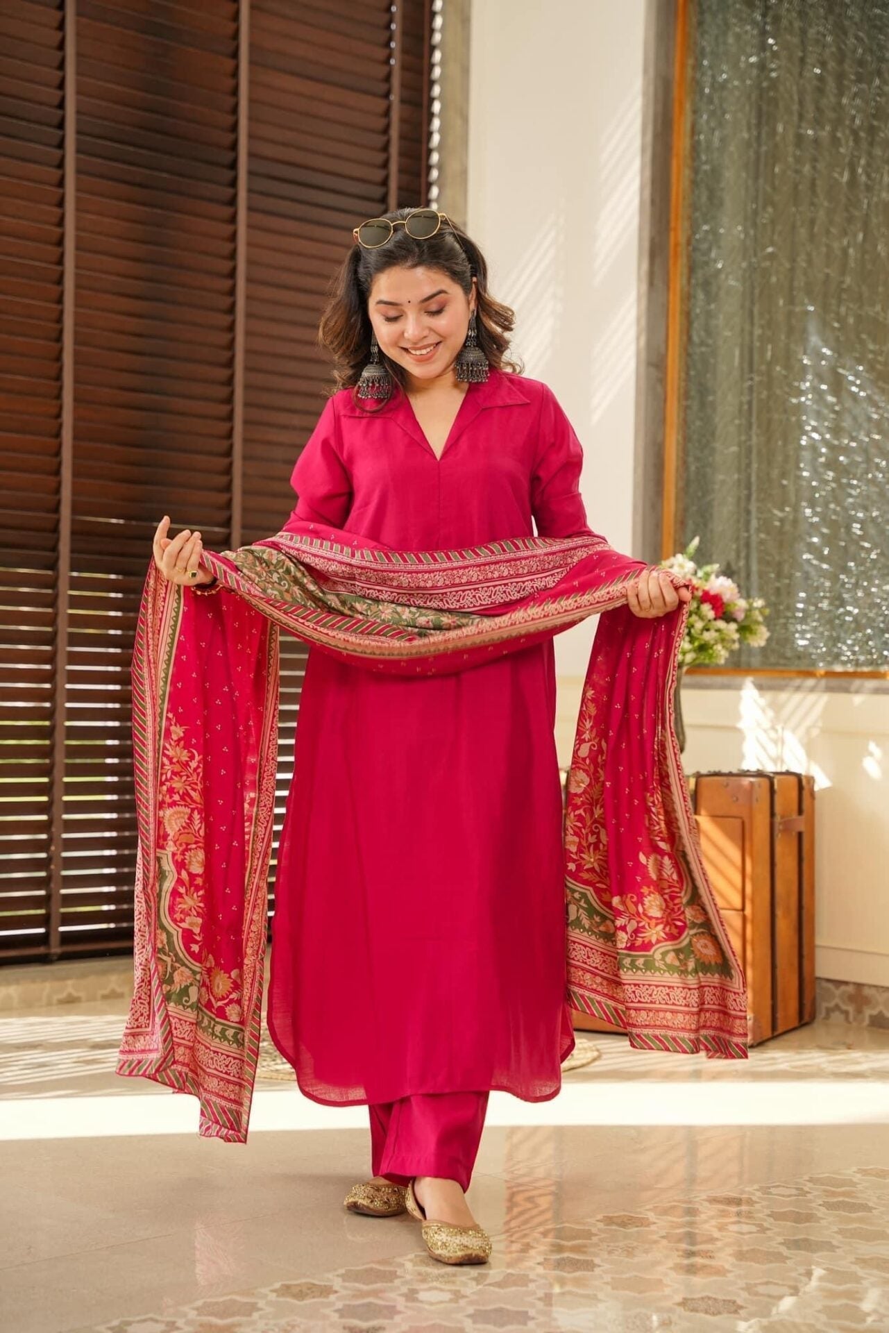 Berry blush muslin set