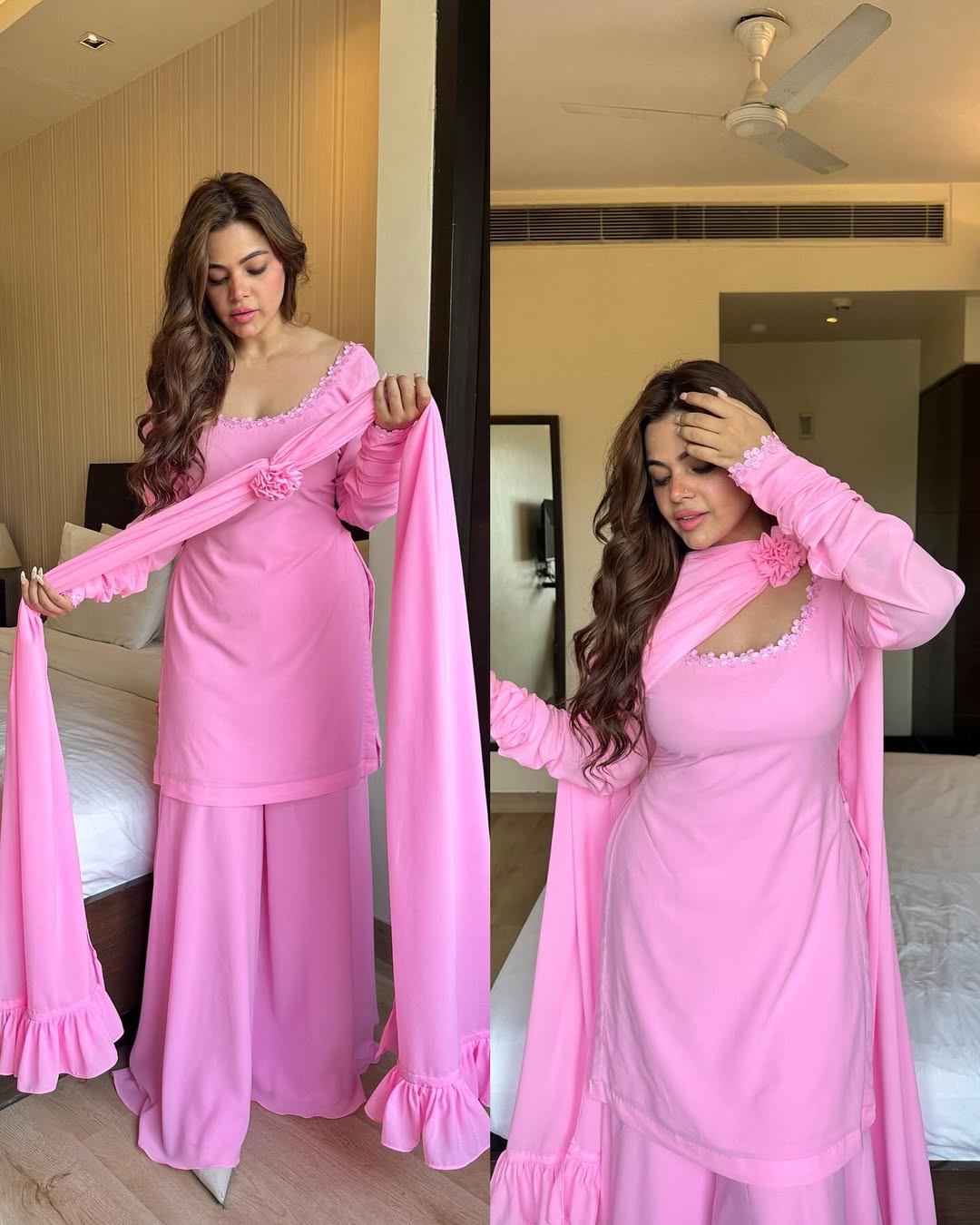 Pink Satin Style Set