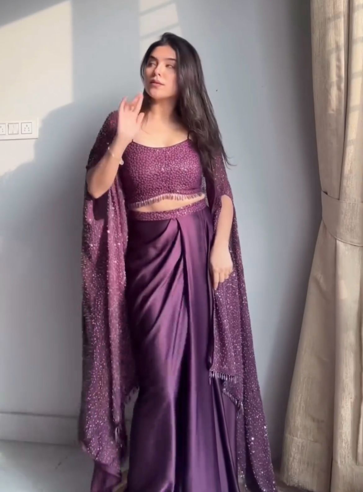 Desiner Fancy Western Style Sequence Work Shrug Tube Choli With Dupatta Set