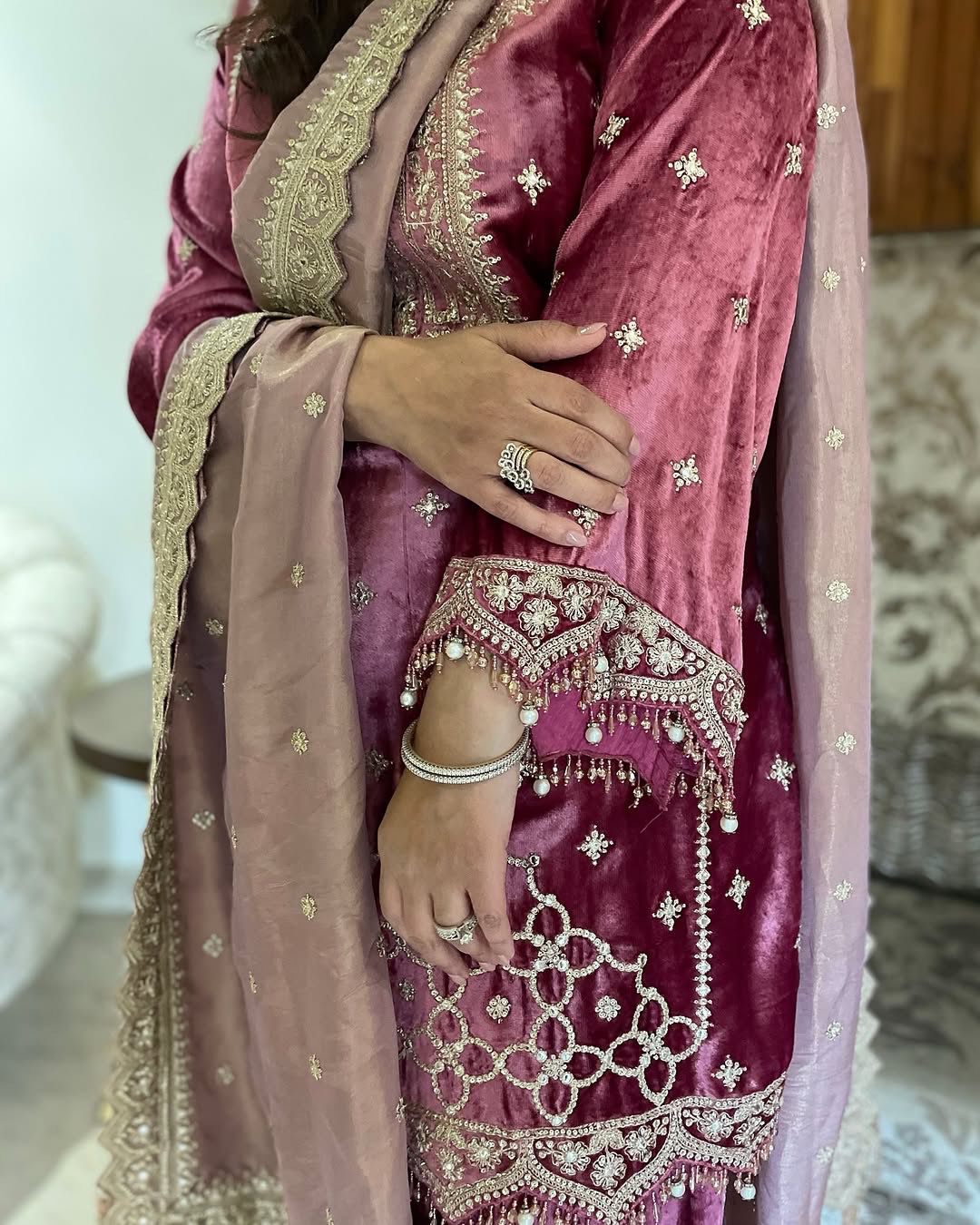 Majestic Velvet Reverie Couture Suit Set