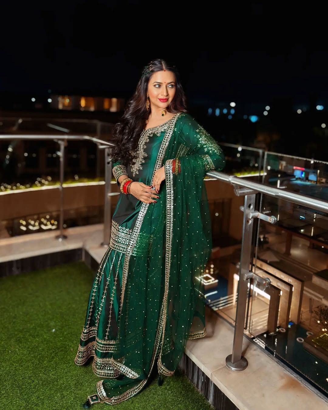 Pure Chinnon With Heavy Embroidery Sequence Work Top-Bottom And Dupatta Set