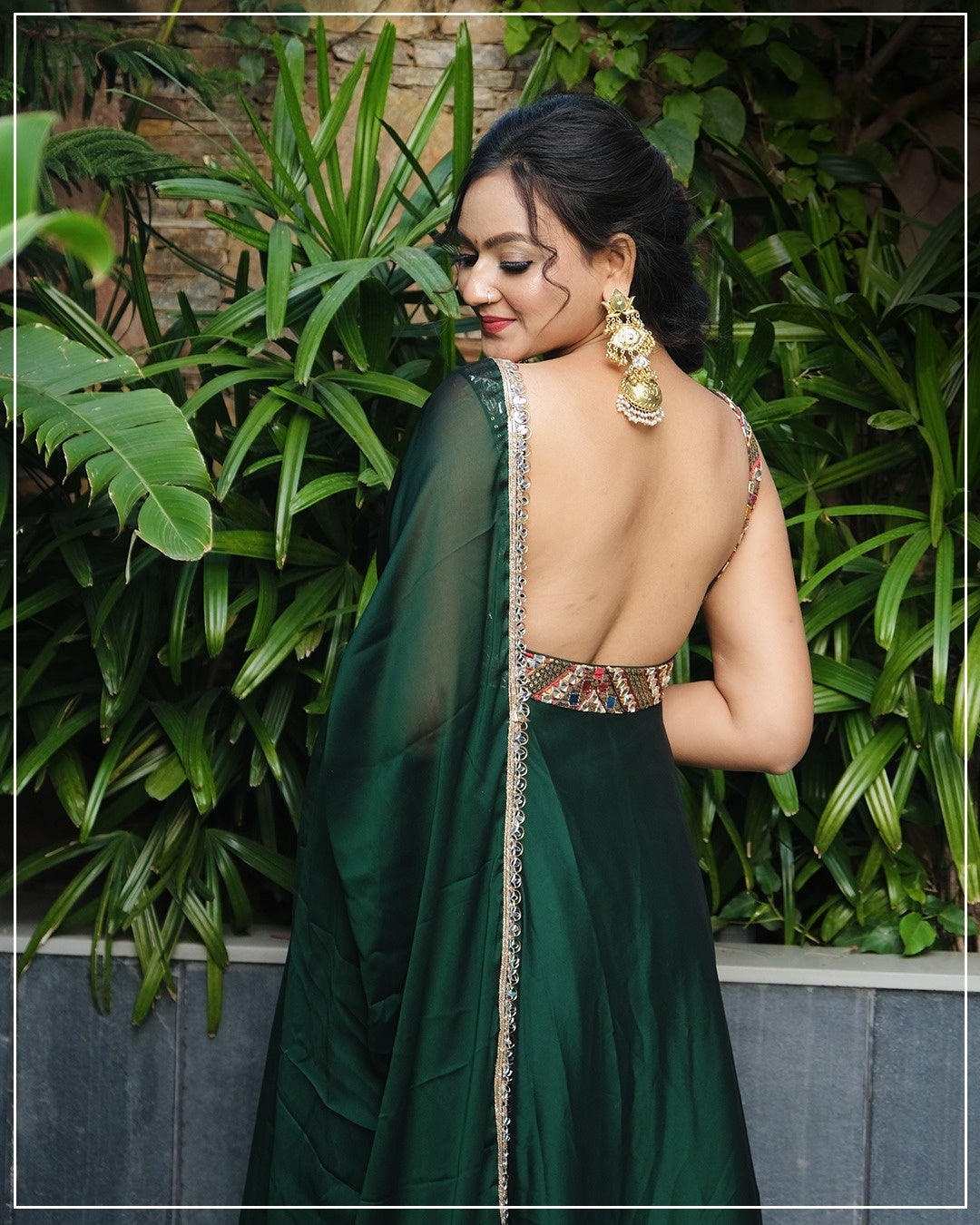 Nirva Designer Heavy Fux Georgette Sequins Zari Embroidery Gown