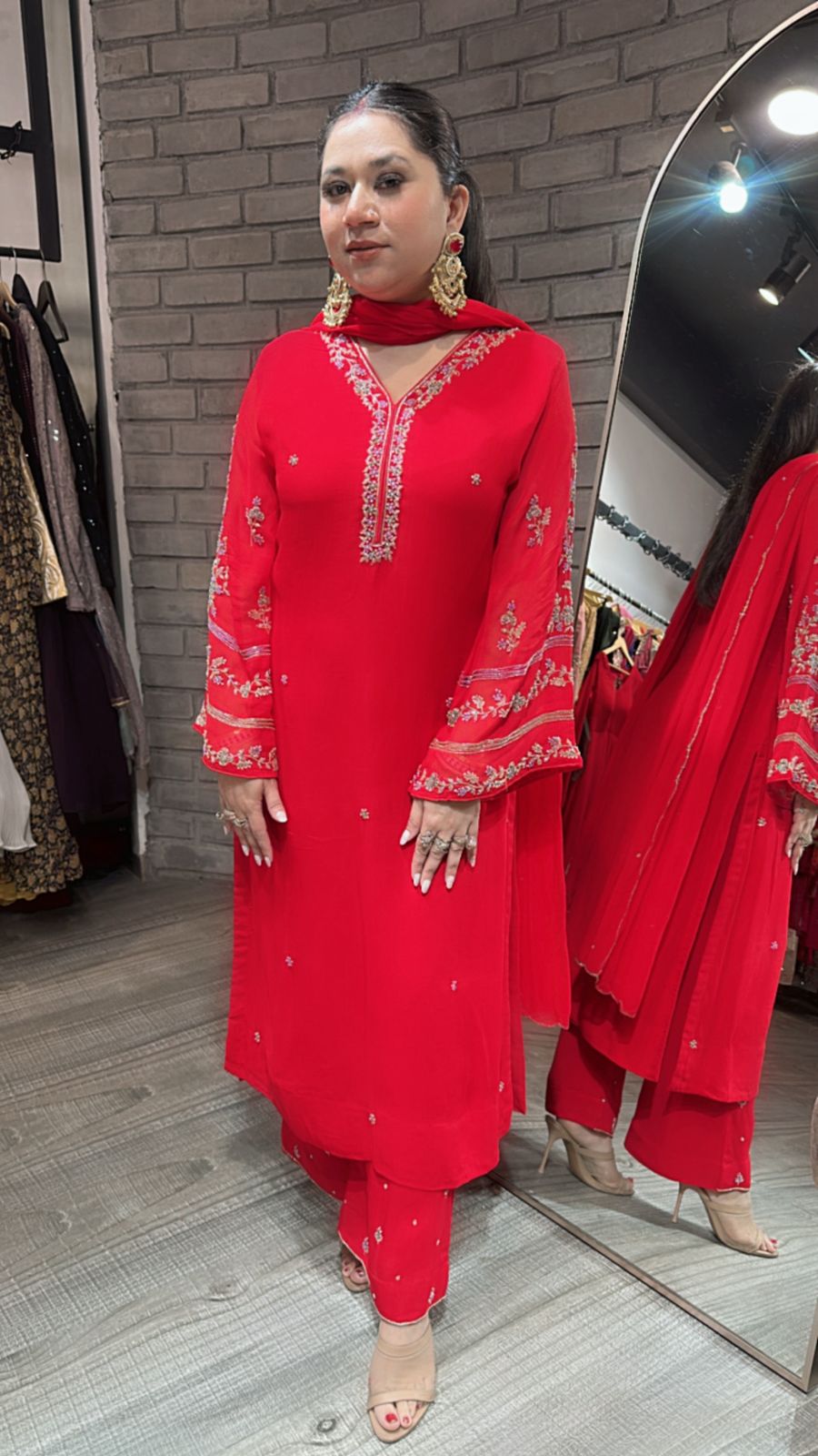 Nazm Red Katdana Dedigner suit