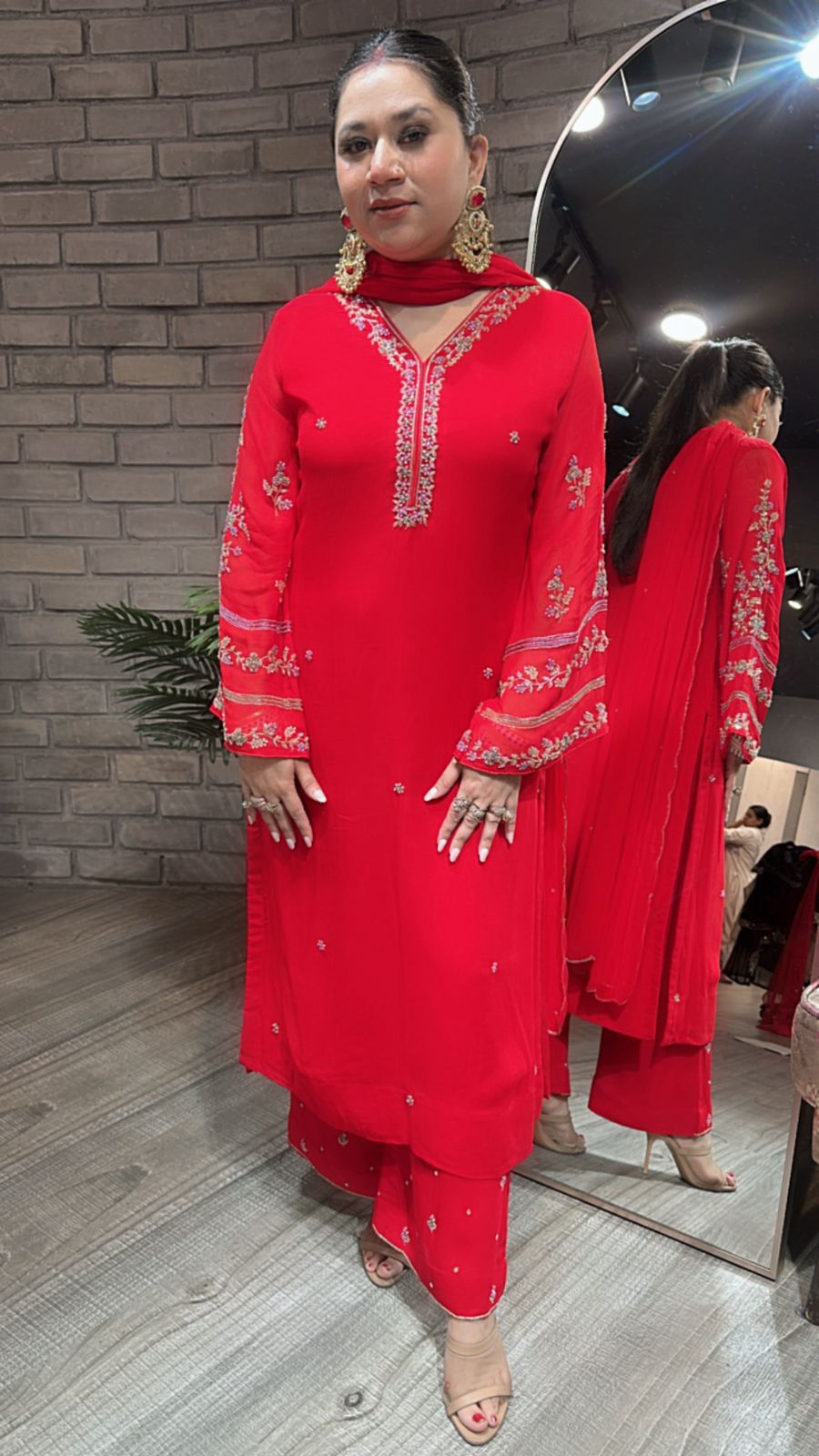 Nazm Red Katdana Dedigner suit