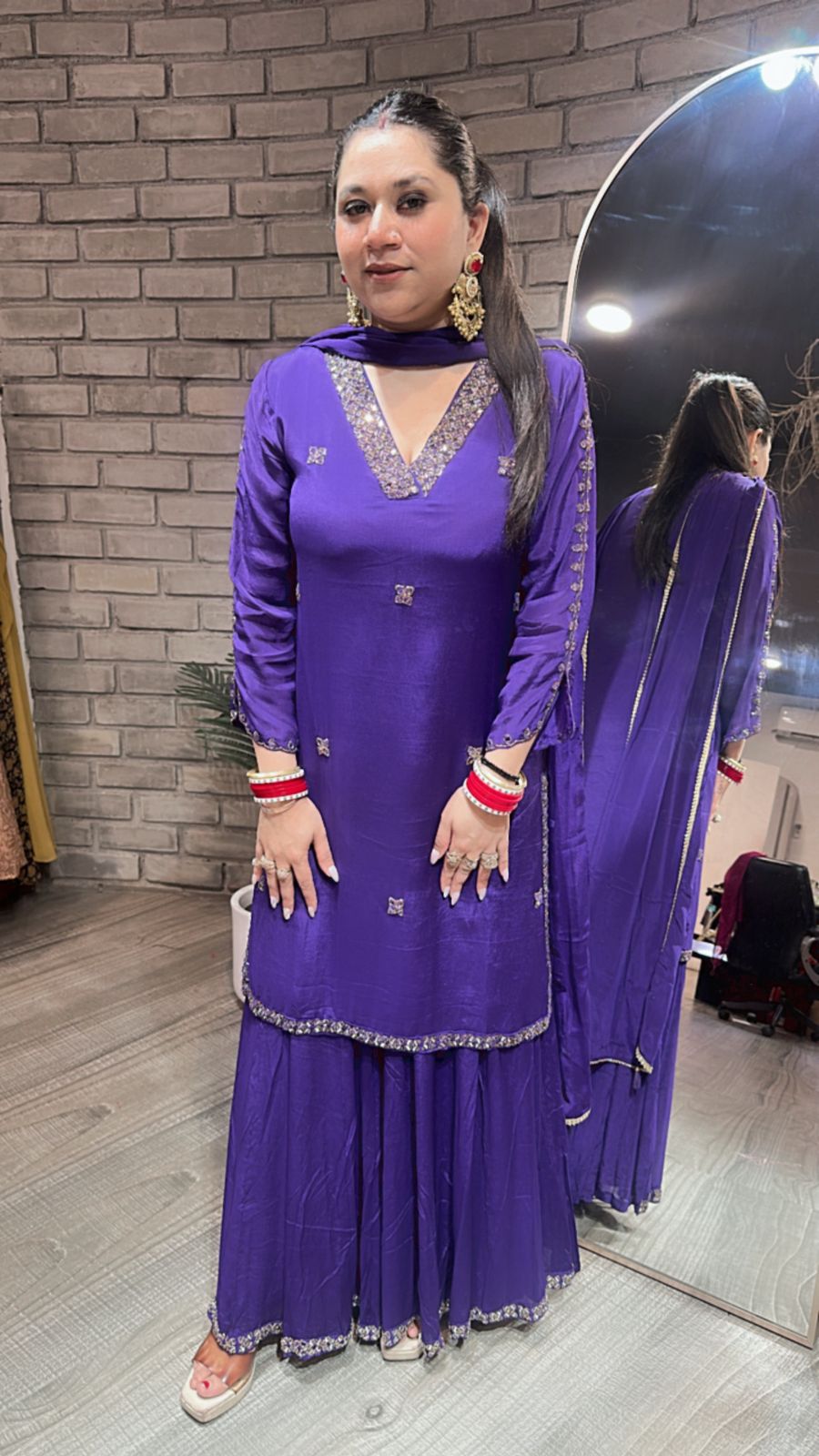 Gulab Jamun purple Katdana suit