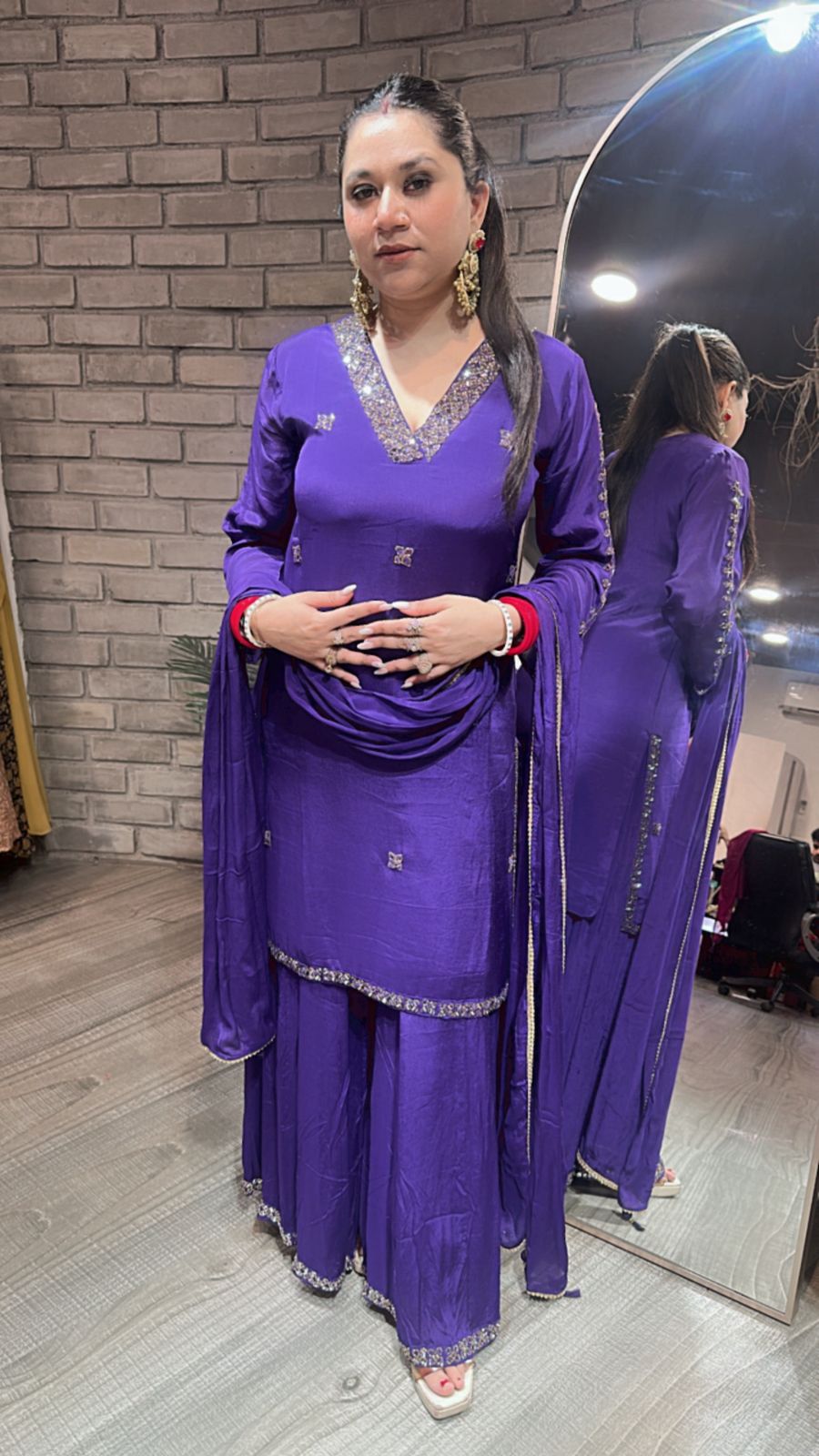Gulab Jamun purple Katdana suit