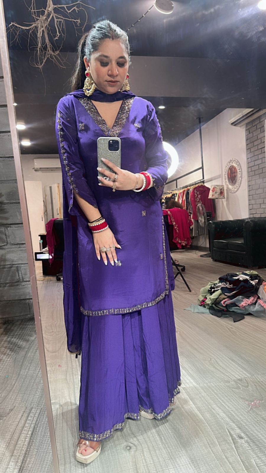 Gulab Jamun purple Katdana suit