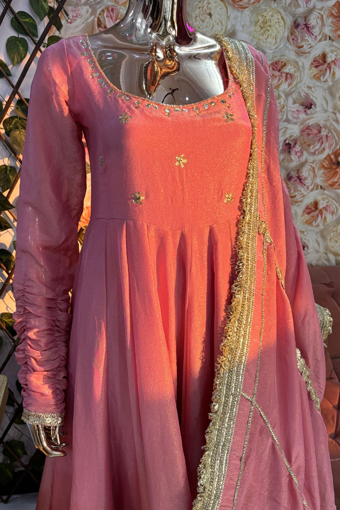 Dream Pink Premium Anarkali Suit Set