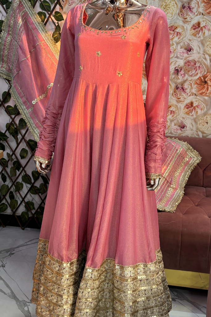 Dream Pink Premium Anarkali Suit Set