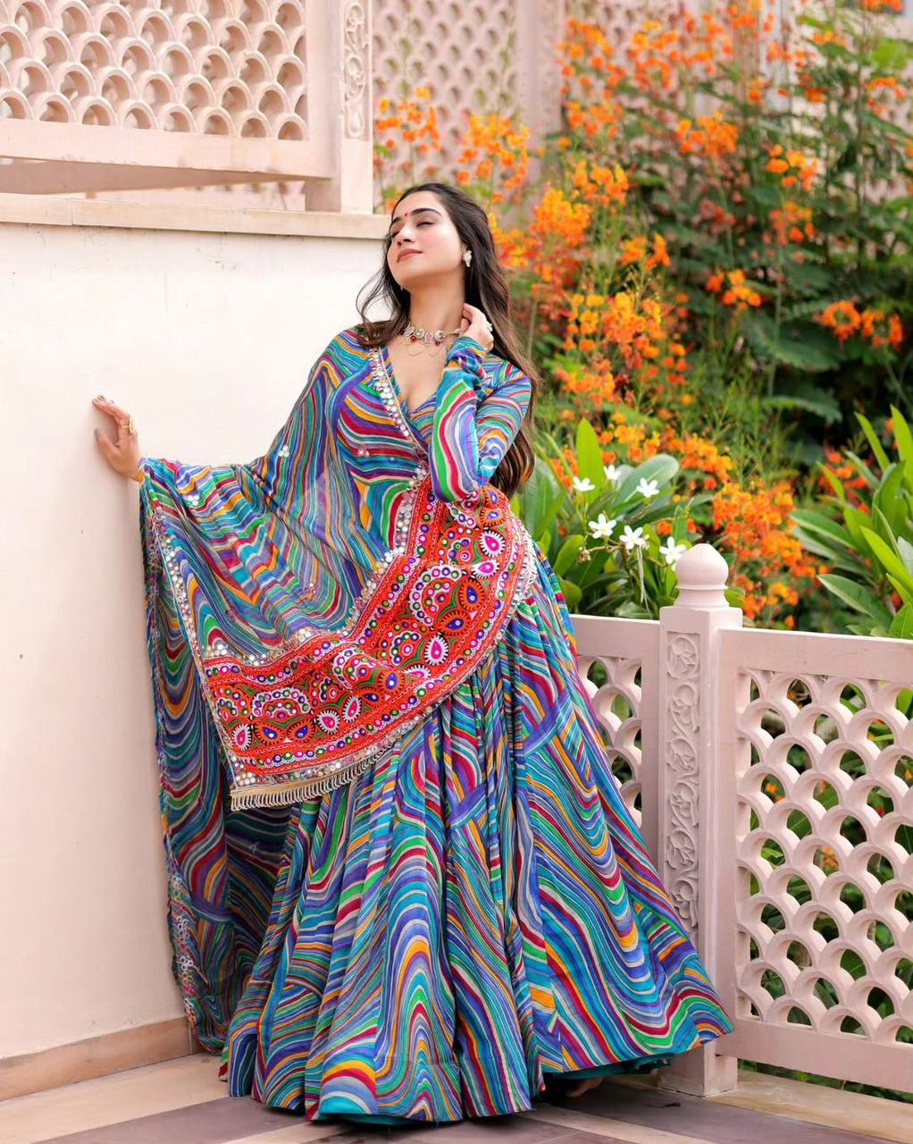 ๐*Presenting New ฤฤsigner Navratri Special Lehenga -Choli Ready Made In New Fancy Style*๐๐