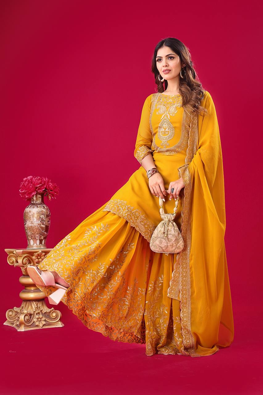 Roshan Raunak Partywear Sharara Suit