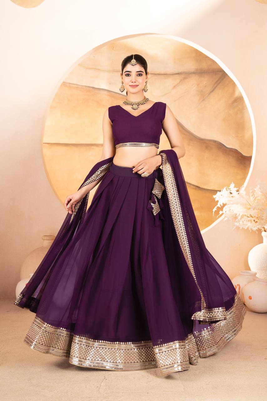 Black Colored Traditional Lehenga Choli